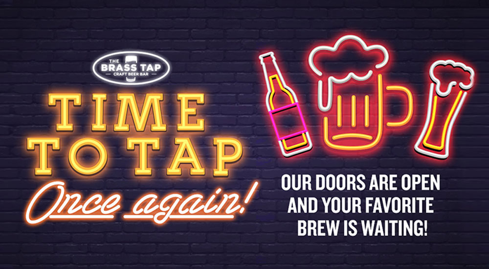 Time to tap once again! Our doors are open and your favorite brew is waiting!